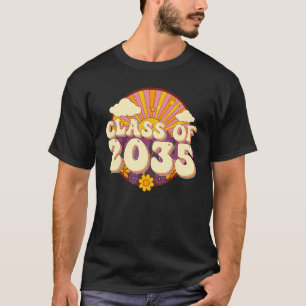 Camiseta Clase De 2035 De Vuelta A La Escuela Groovy Retro 