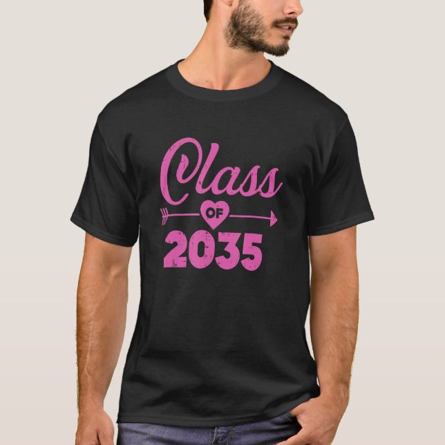 Camiseta Clase De 2035 Graduado De Pregrado De Educación Pr (Anverso)