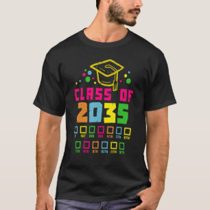 Camiseta Clase De 2035 Huellas De Huellas Manuales Crecer C