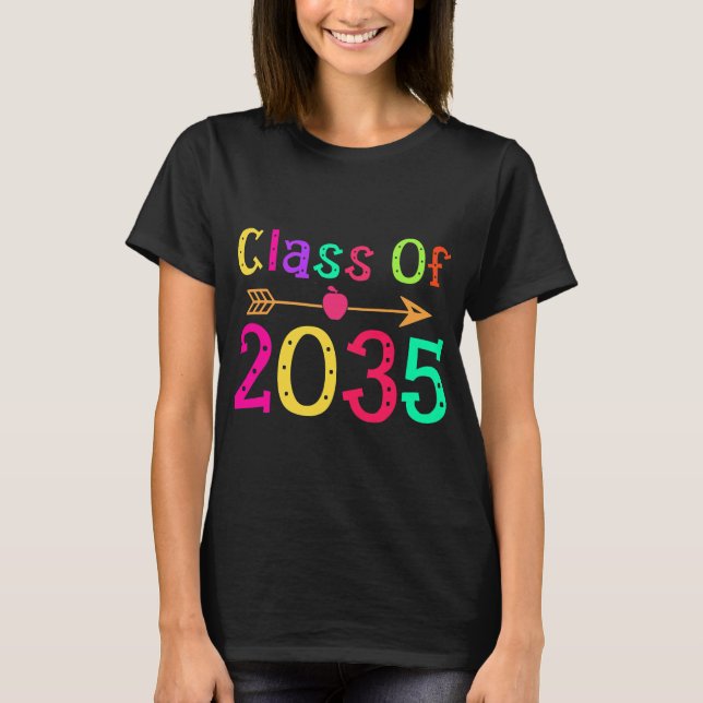 Camiseta Clase De 2035 Pre K A 12 Huella De (Anverso)