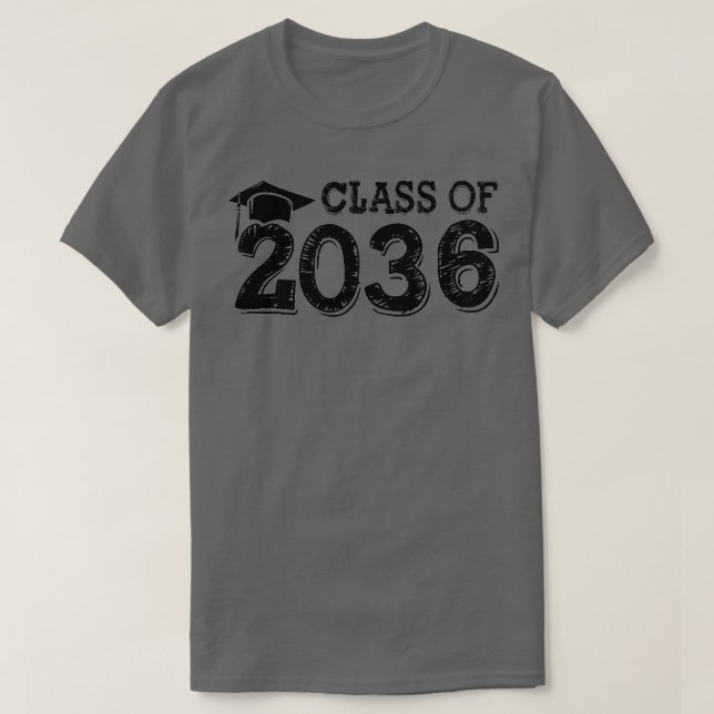 Camiseta Clase De 2036 Crecer Con El Espacio De Las Huellas (Diseño del anverso)