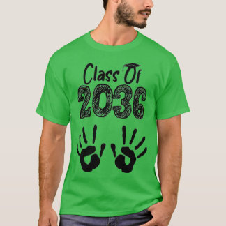 Camiseta Clase de 2036 Crecer con la huella digital en la p