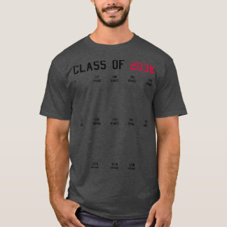 Camiseta Clase de 2036 Crecer con mi Graduación Primer Día 