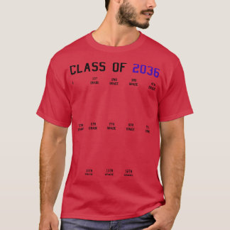 Camiseta Clase de 2036 Crecer con mi Graduación Primer Día 