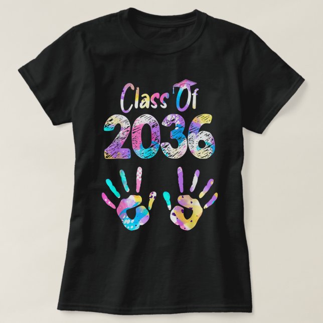 Camiseta Clase De 2036 Crecer Con Mí Graduación Primer Día  (Diseño del anverso)