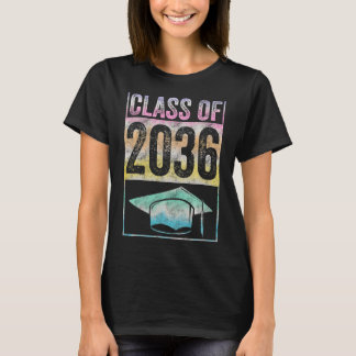 Camiseta Clase De 2036 Crecer Con Mí Graduación Primer Día 