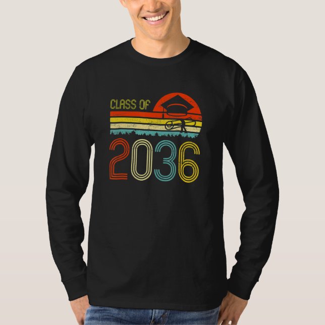 Camiseta Clase De 2036 Crecer Con Mi Vintage Preuniversitar (Anverso)
