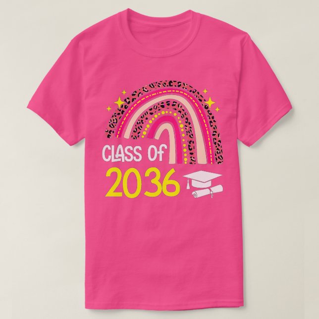 Camiseta Clase De 2036 Graduado Superior De Graduación Rain (Diseño del anverso)