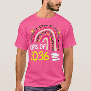 Camiseta Clase De 2036 Graduado Superior De Graduación Rain