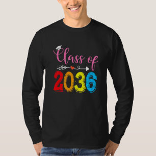 Camiseta Clase De 2036 Senior 2036 Crecer Con Mi Graduación