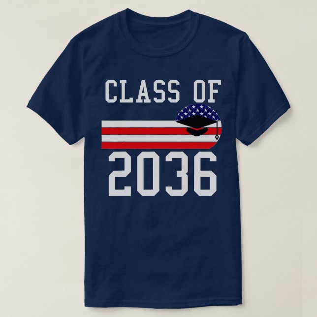 Camiseta Clase de 2036 Volver a la escuela de 2036 1 (Diseño del anverso)