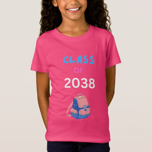 Camiseta Clase de 2038 con mochila (Anverso)