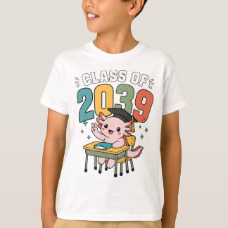 Camiseta Clase de 2039 Graduado Futuro Graduación de Axolot