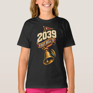 Camiseta Clase de 2039 Primer Timbre Escolar Hito