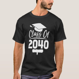 Camiseta Clase De 2040 Crecer Con Mí Huella Primaria