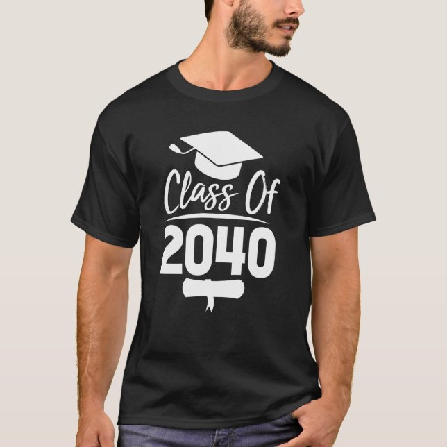 Camiseta Clase De 2040 Crecer Con Mí Huella Primaria (Anverso)
