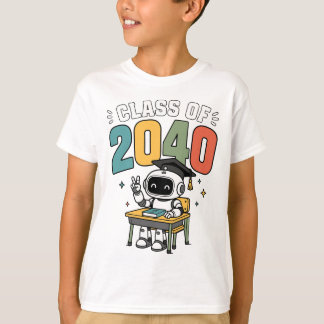 Camiseta Clase de 2040 Futuro Robot Graduado Graduación