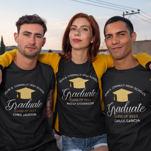 Camiseta Clase de bachillerato personalizada de graduación 