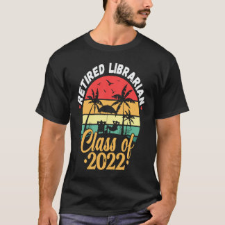 Camiseta Clase de bibliotecario jubilado retro de 2022 prof