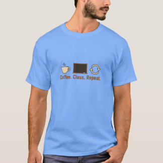 Camiseta Clase de Café Repetir | Profesor Amante del Café |