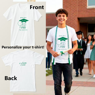Camiseta Clase de-Capa de Graduación Verde Oscuro-Personali