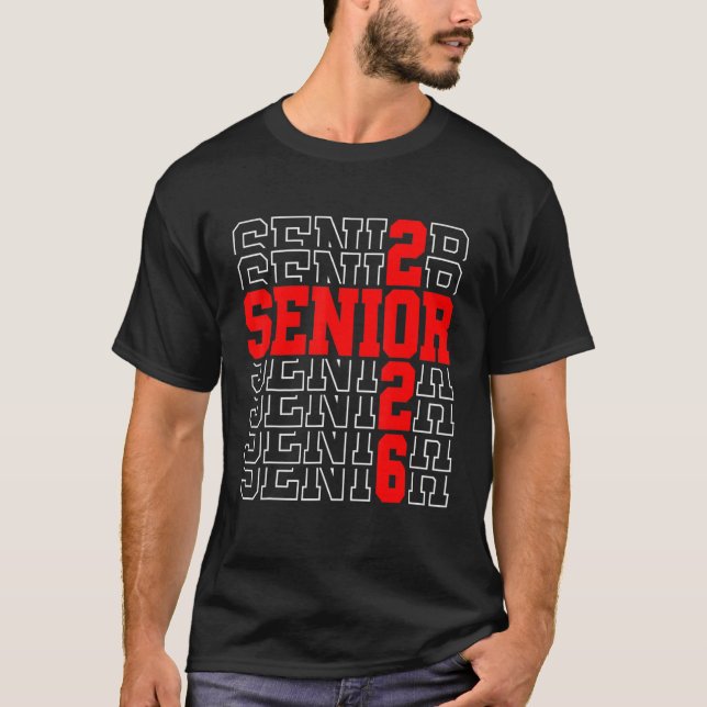 Camiseta Clase De Chicas De Graduación Superior De 2026 (Anverso)