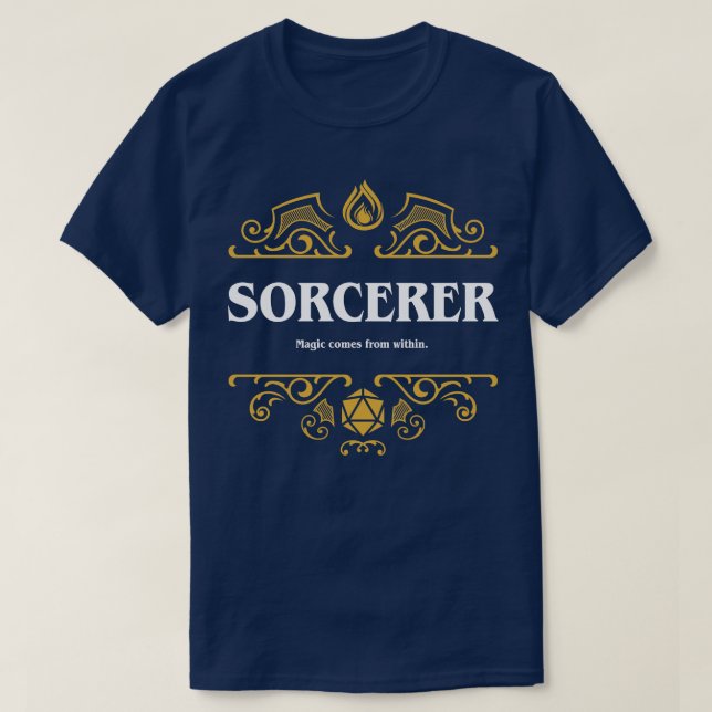 Camiseta Clase de clasificador Tabletop Juego RPG (Diseño del anverso)