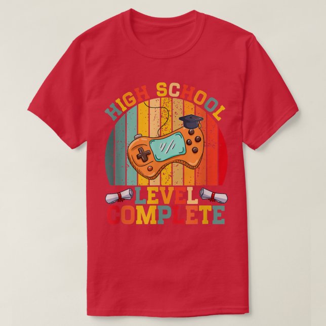 Camiseta Clase de Comple de nivel escolar de los videojuego (Diseño del anverso)