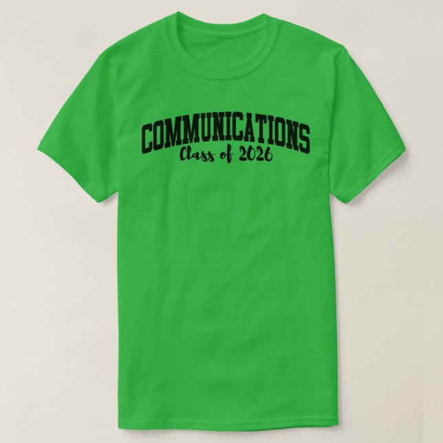 Camiseta Clase de Comunicaciones de 2026 Mayor (Diseño del anverso)