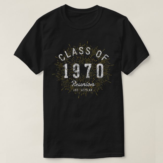 Camiseta Clase de cosecha de 1970 Clase Reunion Premium (Diseño del anverso)