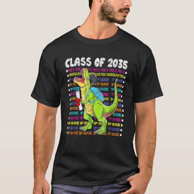 Camiseta Clase De Dinosaurio Crecer Con Mí En El Jardín De  (Anverso)