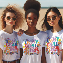 Camiseta Clase De Grado De La Época Retro Groovy 2025 De Gr