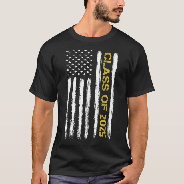 Camiseta Clase De Gradu De La Bandera Patriótica Estadounid (Anverso)