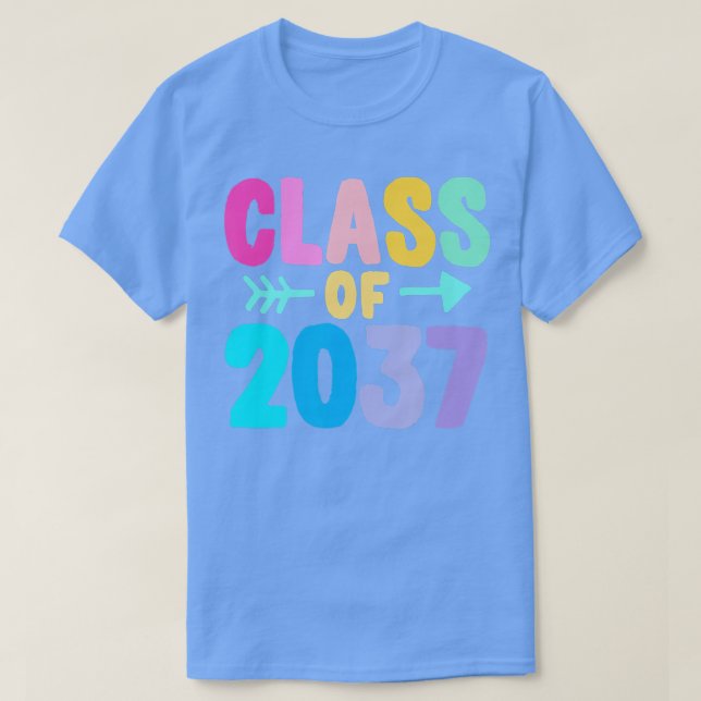 Camiseta Clase de Graduación 2037 Crecer conmigo (Diseño del anverso)