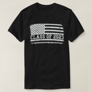 Camiseta Clase de graduación de 2023 bandera estadounidense
