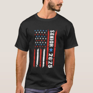 Camiseta Clase de graduación de 2025 Graduado patriótico sé