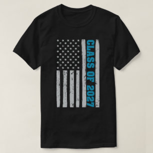 Camiseta Clase de graduación de 2027 Bandera estadounidense