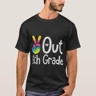 Camiseta Clase de graduación de 20 de Peace Out 6th Grado T