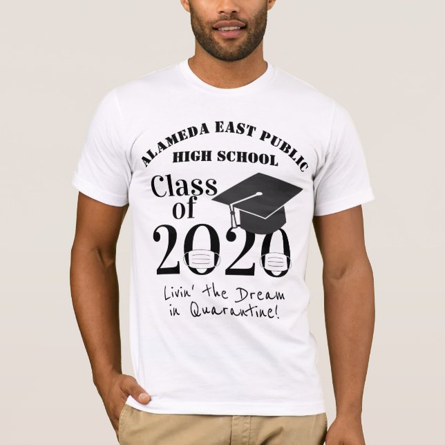 Camiseta Clase de Graduación de Cuarentena Divertida de 202 (Anverso)