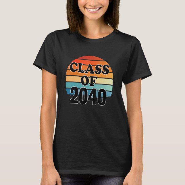Camiseta Clase De Graduación De Graduado Superior De 2040 (Anverso)