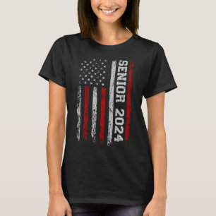Camiseta Clase De Graduación De La Bandera Estadounidense D