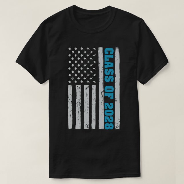 Camiseta Clase De Graduación De La Bandera Estadounidense S (Diseño del anverso)