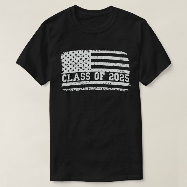Camiseta Clase De Graduación De La Bandera Estadounidense S (Diseño del anverso)