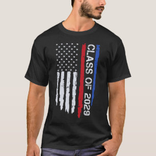 Camiseta Clase De Graduación De La Bandera Estadounidense S
