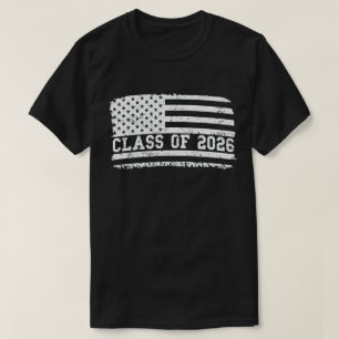 Camiseta Clase De Graduación De La Bandera Estadounidense S