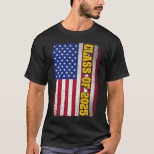 Camiseta Clase De Graduación De La Bandera Estadounidense S