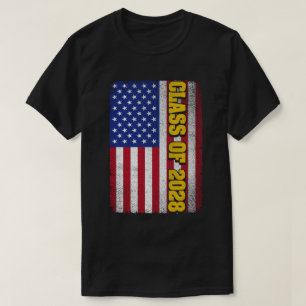 Camiseta Clase De Graduación De La Bandera Estadounidense S