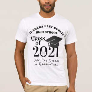Camiseta Clase de Graduación de Máscara Cuta Cuarentena de 