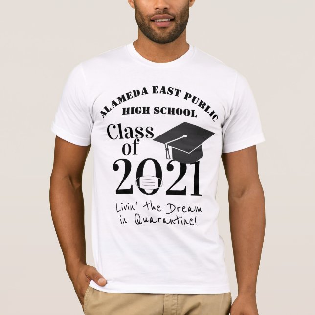 Camiseta Clase de Graduación de Máscara Cuta Cuarentena de  (Anverso)