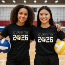 Clase De Graduación De Oro Del Equipo De Voleibol